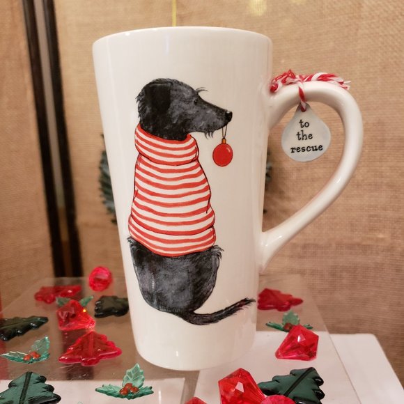 Department 56 Black Mutt Mug - Fetch the Spirit🎄 - Picture 4 of 7